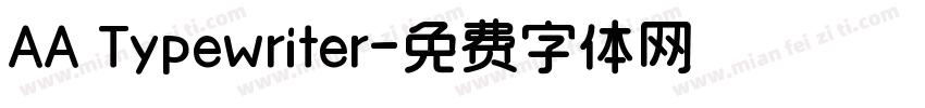 AA Typewriter字体转换